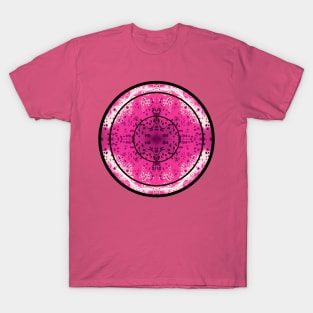 Magenta Pink Paint Pour Pattern T-Shirt